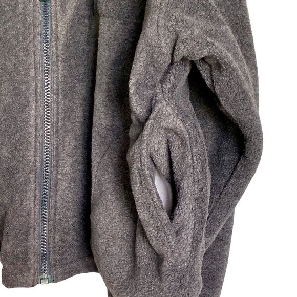 Roundtree & Yorke Reversible Green White Nylon Gray Fleece Jacket Men's Large - Picture 10 of 11